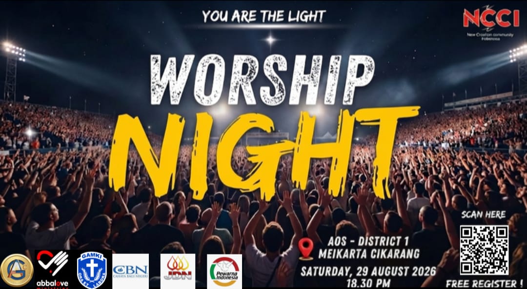 NCCI Gelar “You’re The Light” Worship Night 2026 di Meikarta, Hadirkan Harapan di Tengah Pergumulan